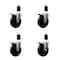 Service Caster 5'' Soft Rubber Swivel 1-1/2'' Expanding Stem Caster Set Total Lock Brake, 4PK SCC-EXTTL20S514-SRS-112-4 - alternate 1